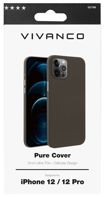 Cover für Apple iPhone 12, iPhone 12 Pro  Pure (Schwarz) 