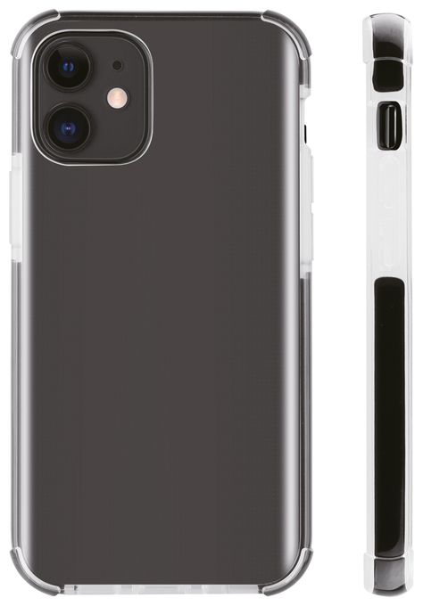 Cover für Apple iPhone 12, iPhone 12 Pro (Schwarz, Transparent) Rock Solid 