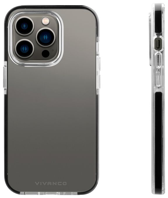 Cover für Apple iPhone 14 Pro (Schwarz, Transparent) Rock Solid 