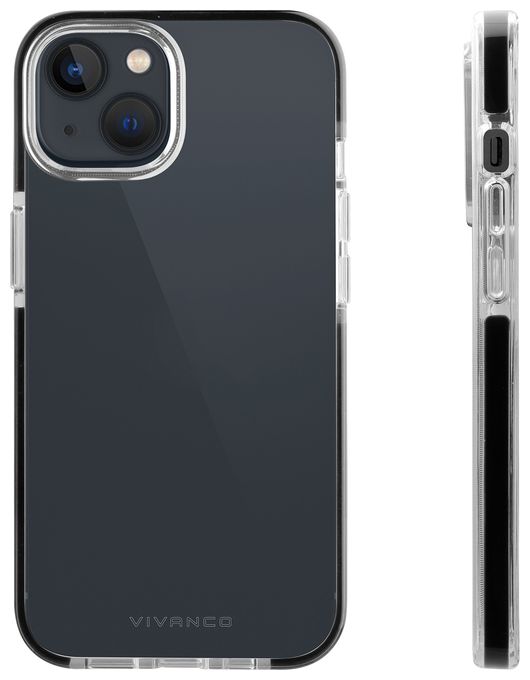 Cover für Apple iPhone 14 Plus (Schwarz, Transparent) Rock Solid 