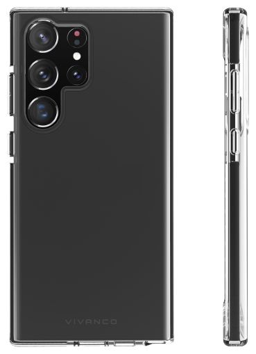 Cover für Samsung Galaxy S23 Ultra (Schwarz, Transparent) Rock Solid 