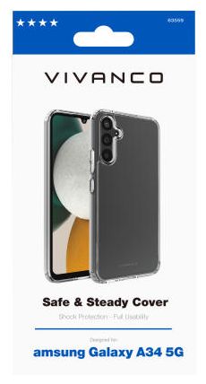 Cover für Samsung Galaxy A34 5G  Safe and Steady (Transparent) 