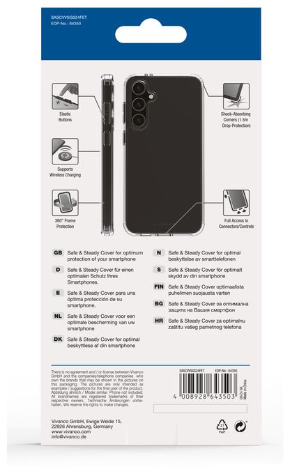 Cover für Samsung Galaxy S24 FE  Safe and Steady (Transparent) 