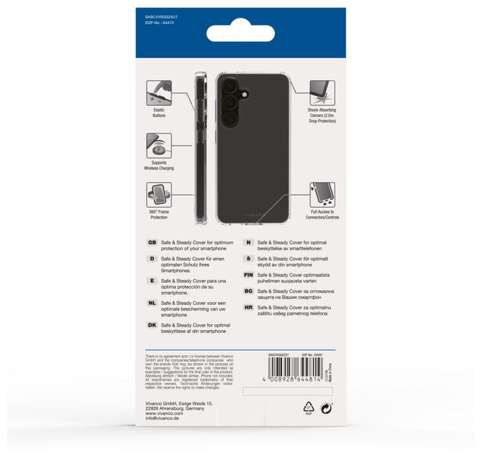 Cover für Samsung Galaxy S25  Safe and Steady (Transparent) 
