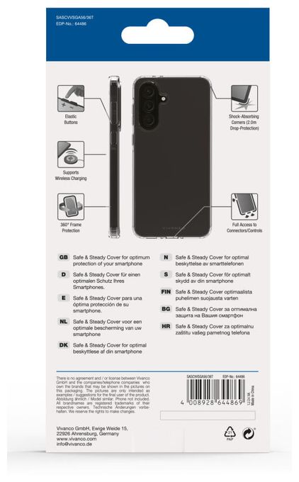 Cover für Samsung Galaxy A36 5G, Galaxy A56 5G  Safe and Steady (Transparent) 