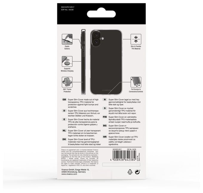 Cover für Apple iPhone 16 Plus  Super Slim (Transparent) 