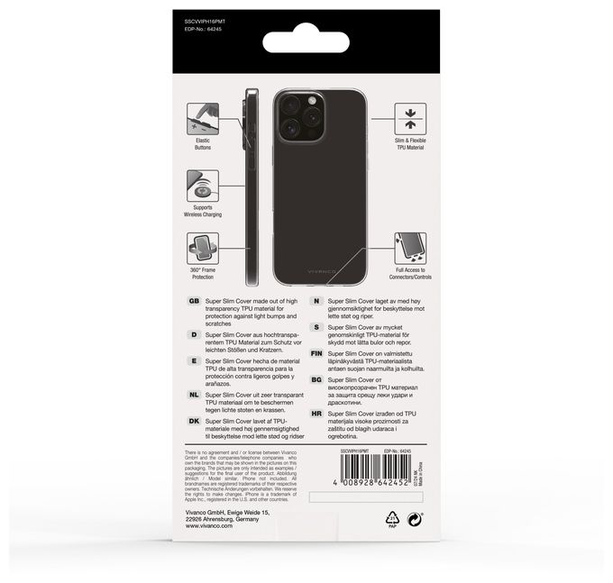 Cover für Apple iPhone 16 Pro Max  Super Slim (Transparent) 