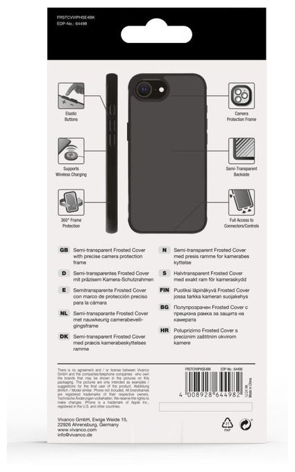 Cover für Apple iPhone 16e (2025) (Schwarz, Transparent) Super Slim 