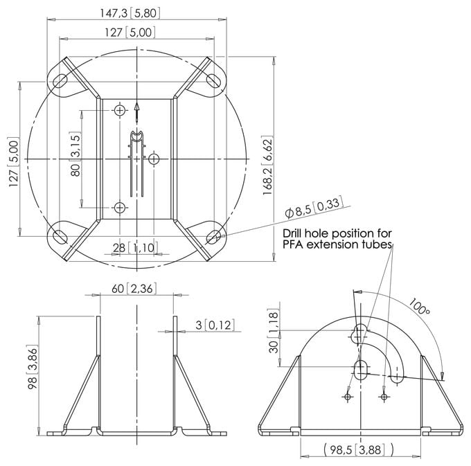Zimmerdecken Halterung 60 kg PFA9010 
