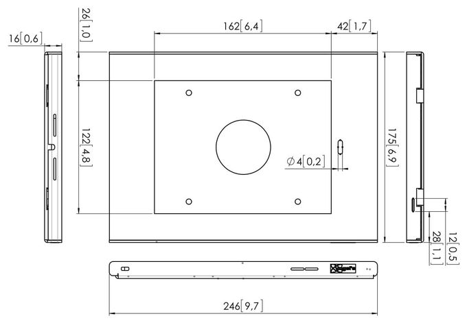 aus Aluminium, Stahl iPad mini  PTS1216 TabLock (Silber) 