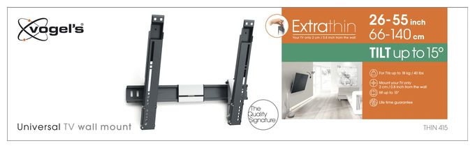 Wand Halterung bis 139,7 cm (55") 18 kg 0 - 15° Thin 415 flache 