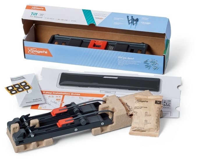 Wand Halterung bis 109,2 cm (43") 15 kg 0 - 20° neigbar TVM 3215 neigbare 