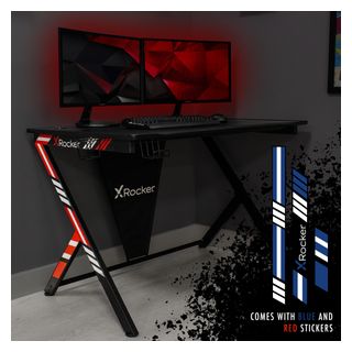 Gamingtisch  Ocelot (Schwarz/Blau) 