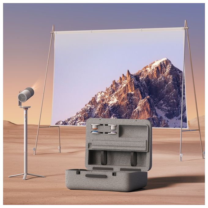 1080p (1920x1080) DLP Laser 550 ISO-Lumen  MoGo 4 Laser Outdoor Set (Silber) 
