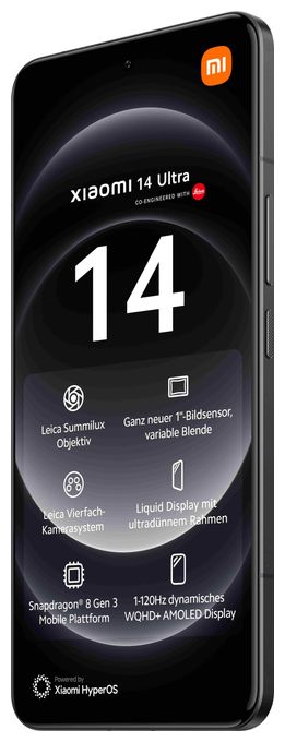 512 GB 5G Smartphone 17,1 cm (6.73") Android 50 MP Vierfach Kamera Dual Sim  14 Ultra (Schwarz) 