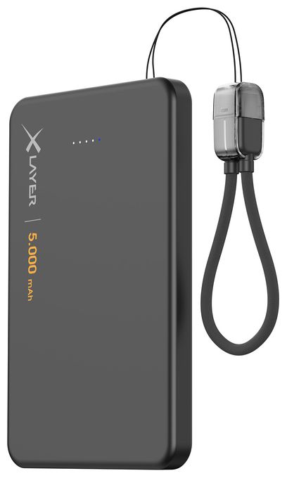 5000 mAh Powerbank USB Typ-C Kabelloses Laden  MagFix Pro (Schwarz) 