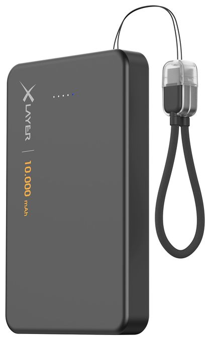 1000 mAh Powerbank USB Typ-C Kabelloses Laden  MagFix Pro (Schwarz) 