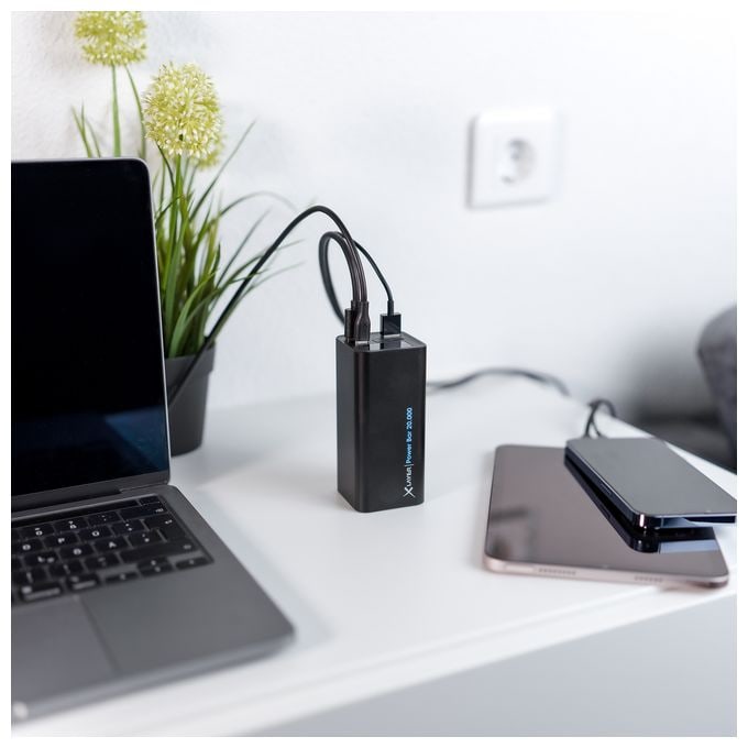 20000 mAh Powerbank USB Typ-C  Power Bar (Schwarz) 