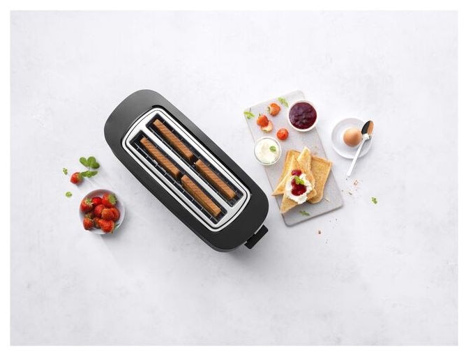 Toaster 1800 W 4 Scheibe(n)  Enfinigy lang (Schwarz) 