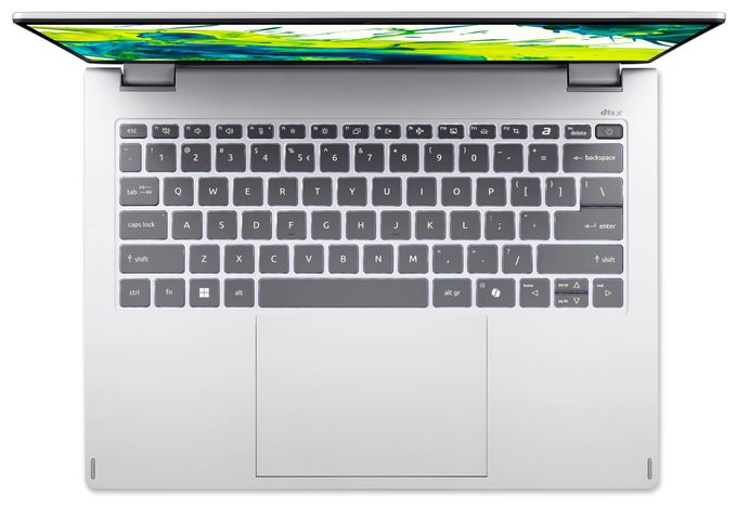WUXGA Notebook 35,6 cm (14 Zoll) 1920 x 1200 Pixel 16 GB Ram 512 GB SSD Windows 11 Home Intel Core Ultra 5 max. 4,5 GHz  Swift Spin AI SFSP14-I51T-59E2 (Silber) 
