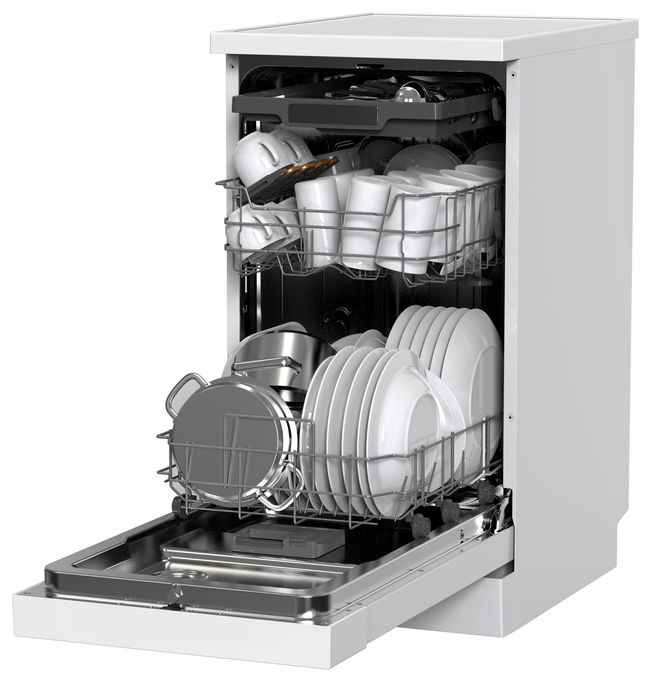 45 cm Geschirrspüler freistehend leise 11 Maßgedecke aquaStop Funktion Mini Active (Weiß) GSP 531 470 W 
