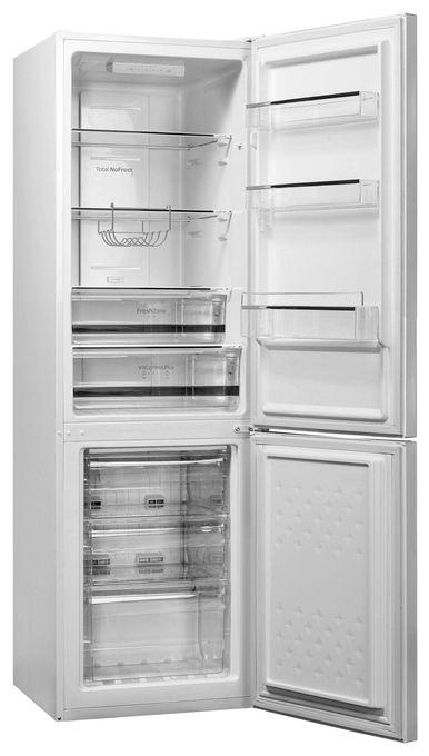 161 l / 70 l Kühl-Gefrierkombi freistehend NoFrost 220 kWh Jahr  KGCN387110W (Weiß) 