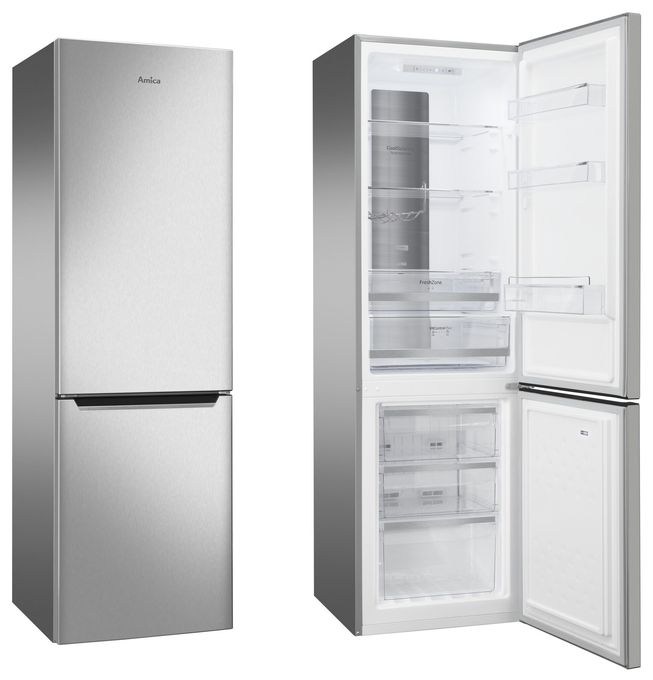 180 l / 70 l Kühl-Gefrierkombi freistehend NoFrost 174 kWh Jahr  KGCN388140E (Edelstahl) 