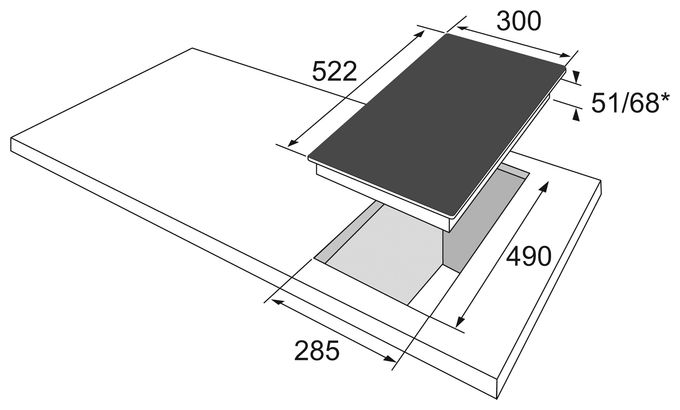 30 cm Induktions Kochfeld/Herdplatte 2 Zone(n) KMI751100C autarkes 
