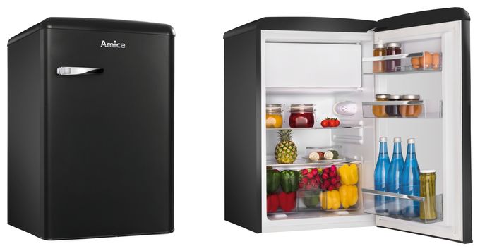 108 l / 95 l Tischkühlschrank EEK: E 137 kWh Jahr  KS15617MS (Schwarz) 