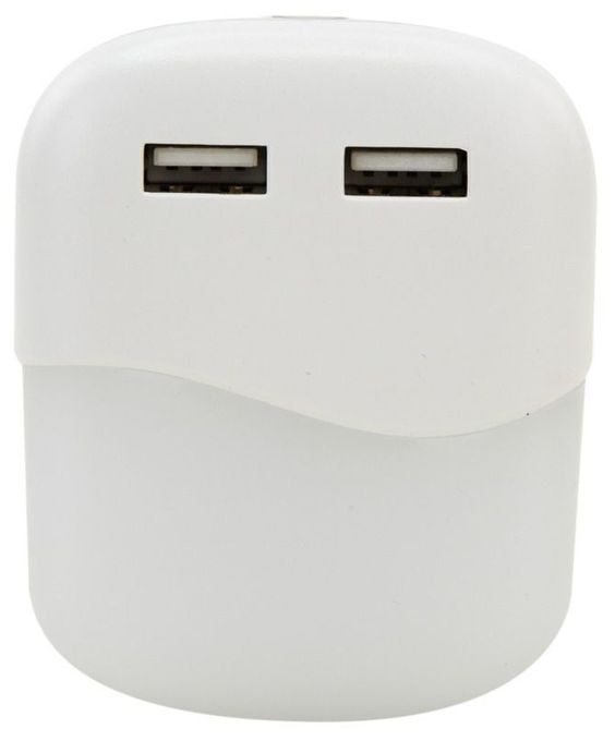 LED Warmweiß (3000K) Warmweiß AC, USB NL15AC + 2USB Sensor Nachtlicht 