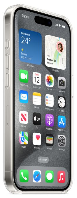 Cover für Apple iPhone 15 Pro  Clear Case mit MagSafe (Transparent) 