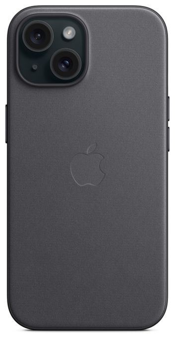 Cover für Apple iPhone 15  Feingewebe Case mit MagSafe (Schwarz) 