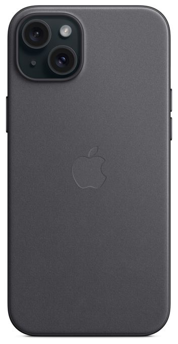 Cover für Apple iPhone 15 Plus  Feingewebe Case mit MagSafe (Schwarz) 