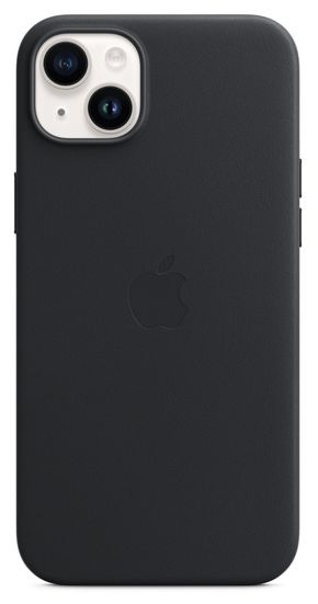 Cover für Apple iPhone 14 Plus  Leder Case mit MagSafe (Schwarz) 