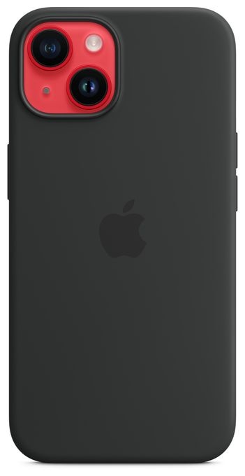 Cover für Apple iPhone 14  Silikon Case mit MagSafe (Schwarz) 