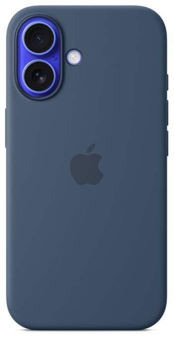 Cover für Apple iPhone 16  Silikon Case mit MagSafe (Blau) 