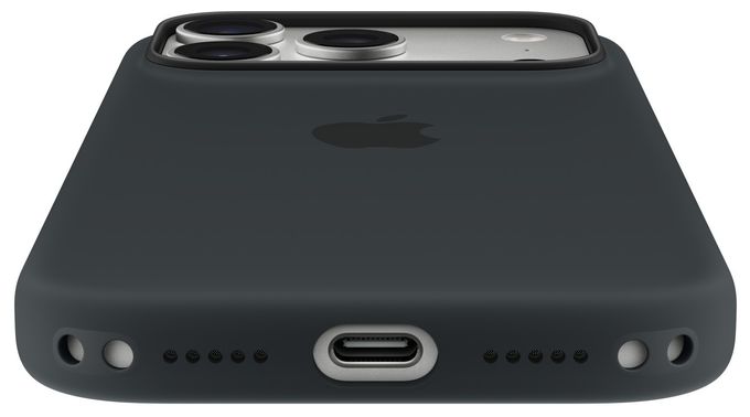 Cover für Apple iPhone 17 Pro  Silikon Case mit MagSafe (Schwarz) 