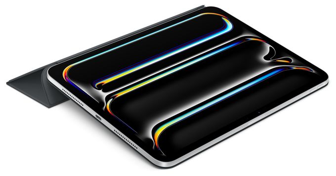 Folio für Apple iPad Pro 11-inch (M4) bis 27,9 cm (11") Kratzresistent mit Klappverschluss (Schwarz) Smart 