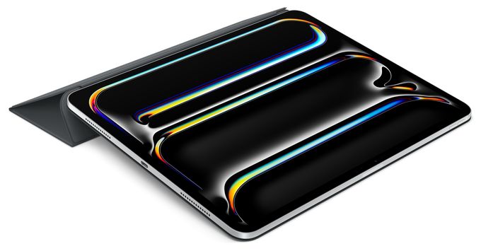 Folio für Apple iPad Pro 13-inch (M4) bis 33 cm (13") Kratzresistent mit Klappverschluss (Schwarz) Smart 