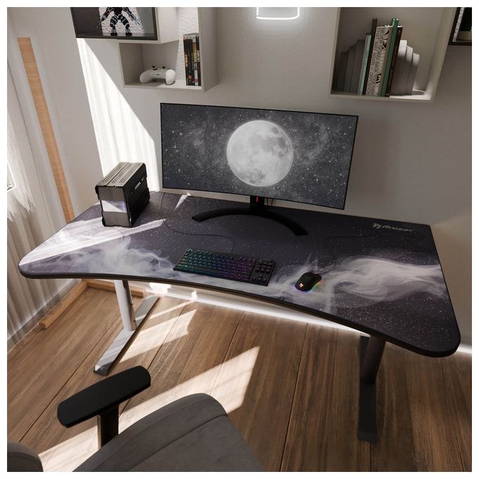 Gamingtisch bis 80 kg  Arena (Schwarz/Weiß) 