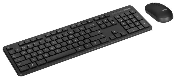 Universal Tastatur RF kabellos + USB 2.4 GHz  CW100 (Schwarz) 