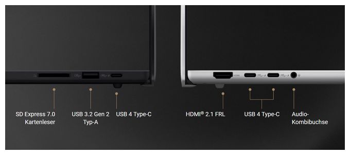 WQXGA Notebook 40,6 cm (16 Zoll) 3840 x 2400 Pixel 24 GB Ram 512 GB SSD Windows 11 Home NVIDIA RTX Spark  ProArt P H7607BA-SE418W (Schwarz) 