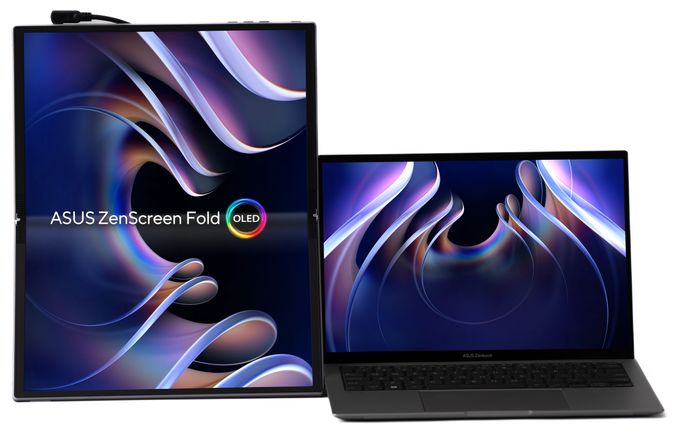 Quad HD Monitor 43,9 cm (17.3 Zoll) 4:3 0,2 ms 350 cd/m²  ZenScreen Fold OLED MQ17QH (Silber) 