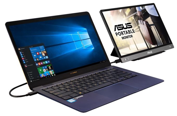 Full HD Monitor 35,6 cm (14 Zoll) 16:9 5 ms 250 cd/m²  ZenScreen MB14AC (Grau) 