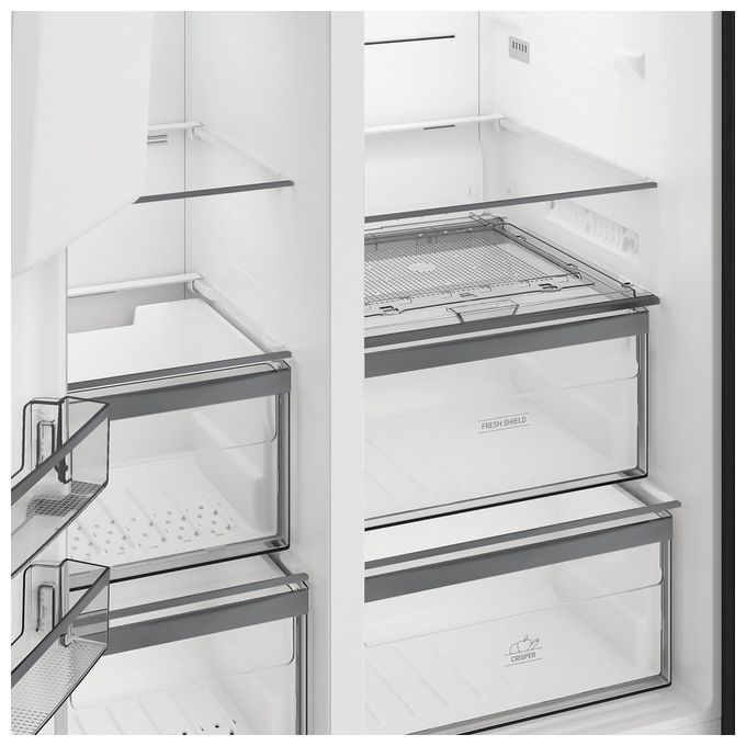 Side-by-Side Kühl-/ Gefrierkombination 375 l / 203 l 269 kWh NoFrost 1790 mm x 910 mm  SBSIWD90 (Schwarz) 