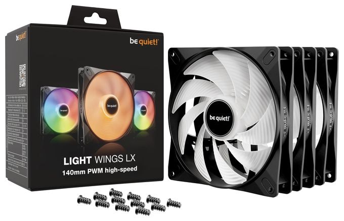 LIGHT WINGS LX 140mm PWM High Speed 3-Pack Black 
