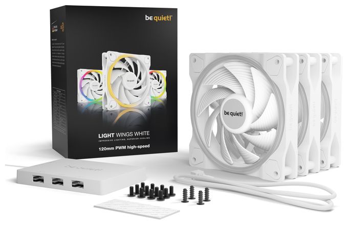 Light Wings White | 120mm PWM high-speed Triple-Pack 