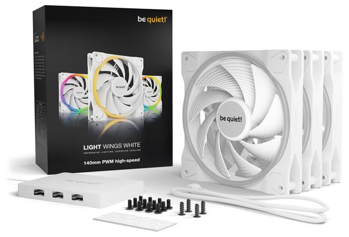 Light Wings White | 140mm PWM high-speed Triple-Pack 