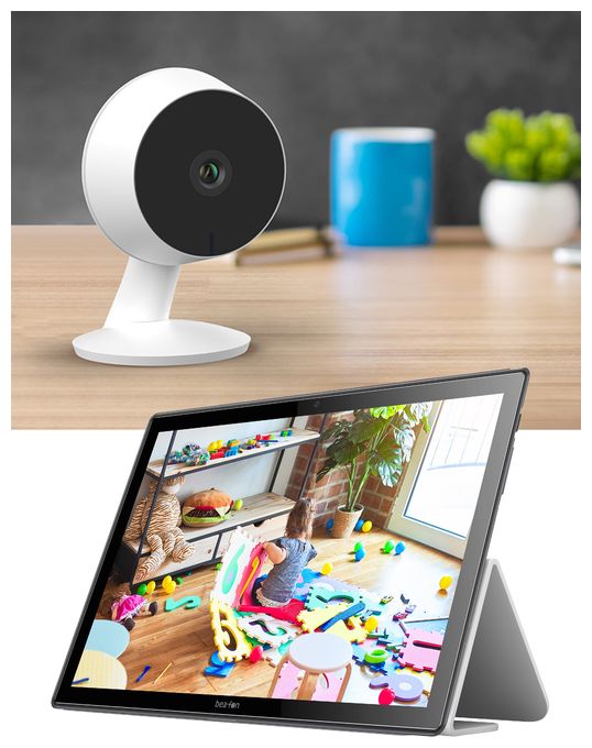 2304 x 1296 Pixel IP-Sicherheitskamera Innen Nachtsicht  Mini 1M indoor (Schwarz, Weiß) 
