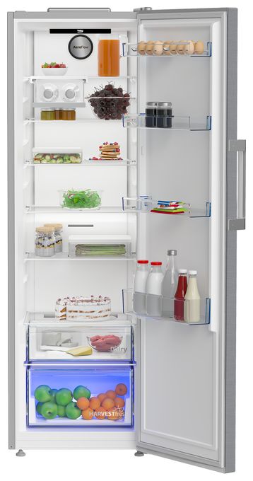 365 l / 365 l Kühlschrank freistehend EEK: E 143 kWh Jahr NoFrost  B3RMLNE444HXB (Edelstahl) 